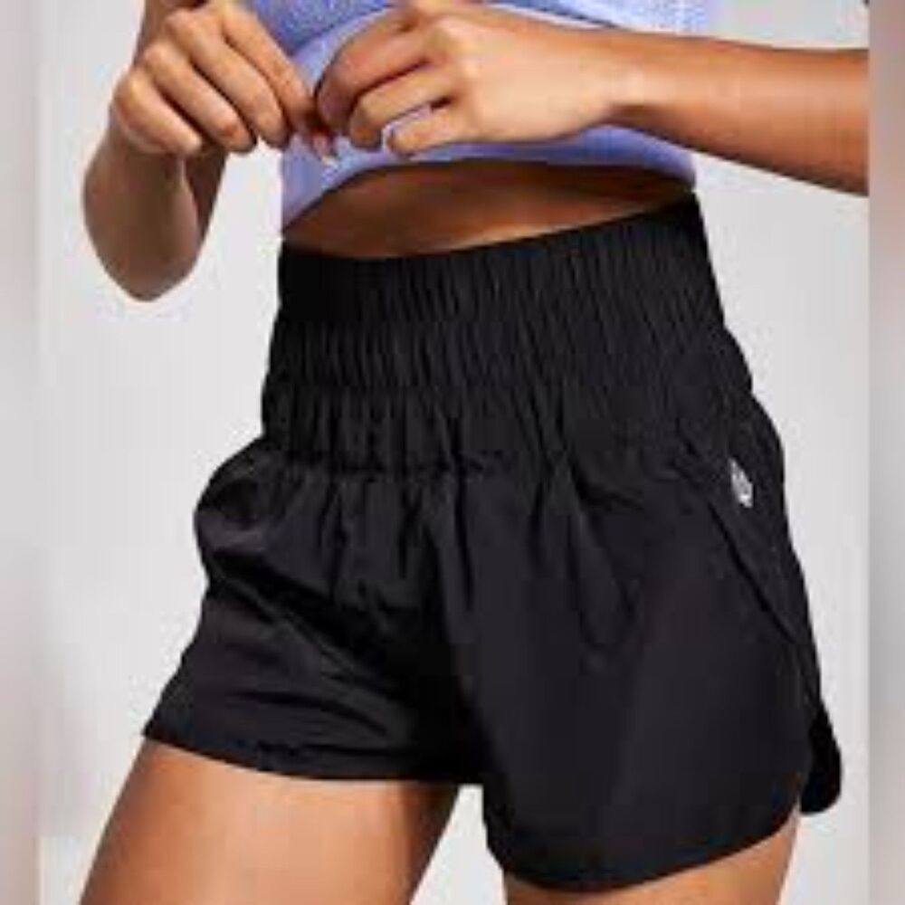 Free People The Way Home Shorts in Black SIZE SMALL